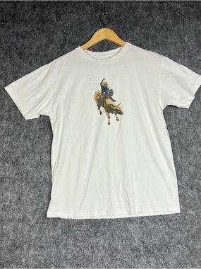Golf Wang White Rodeo Graphic Tee - Men's Short Sleeve Shirt Size Medium